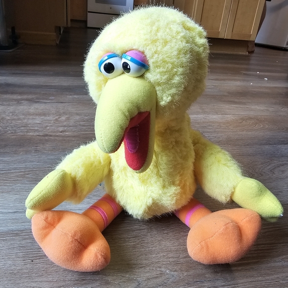 Vintage 1990s Sesame Street Big Bird Small Plush Toy Jim Henson Muppet - UK